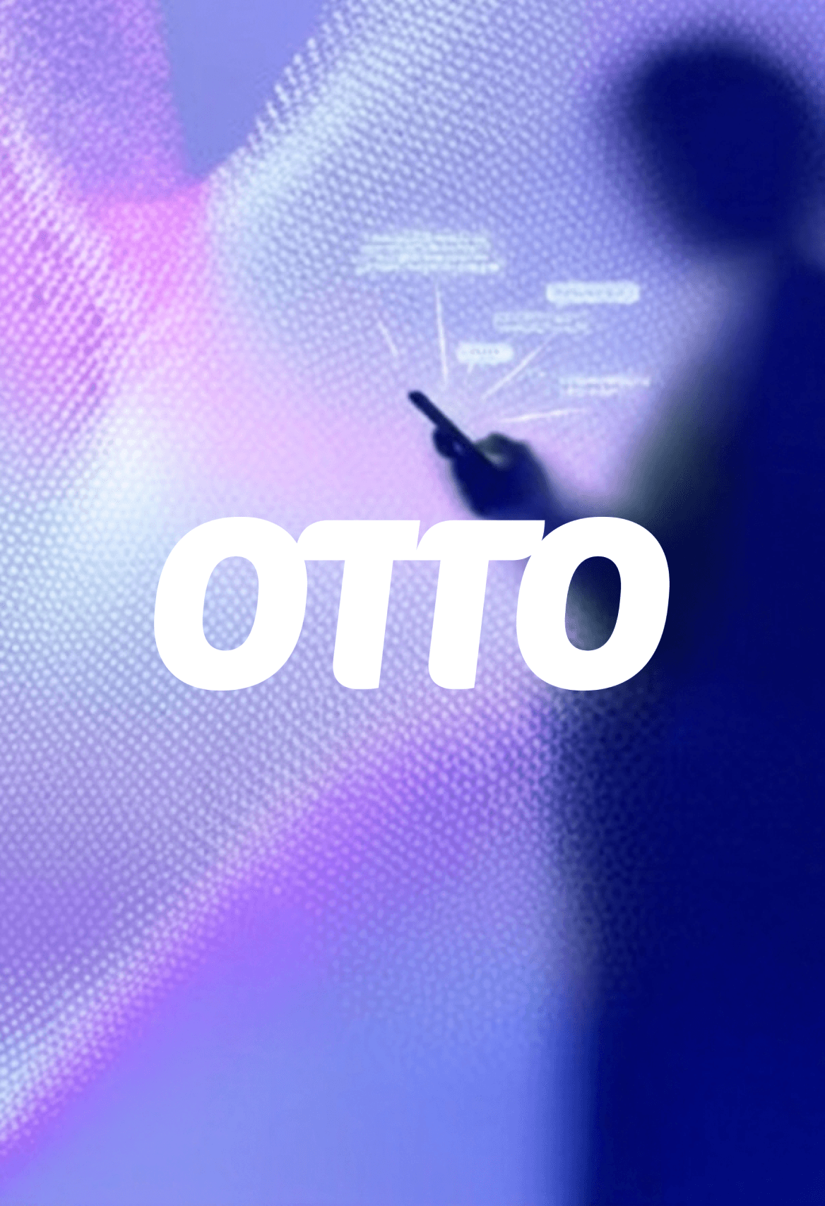 OTTO Visual mit abstrahierter Figur in einer digitalen Future-Work-Umgebung.