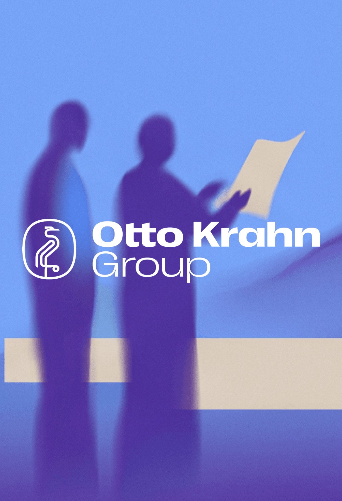 Otto Krahn Group Visual mit zwei Personen vor einer digitalen Oberfläche.